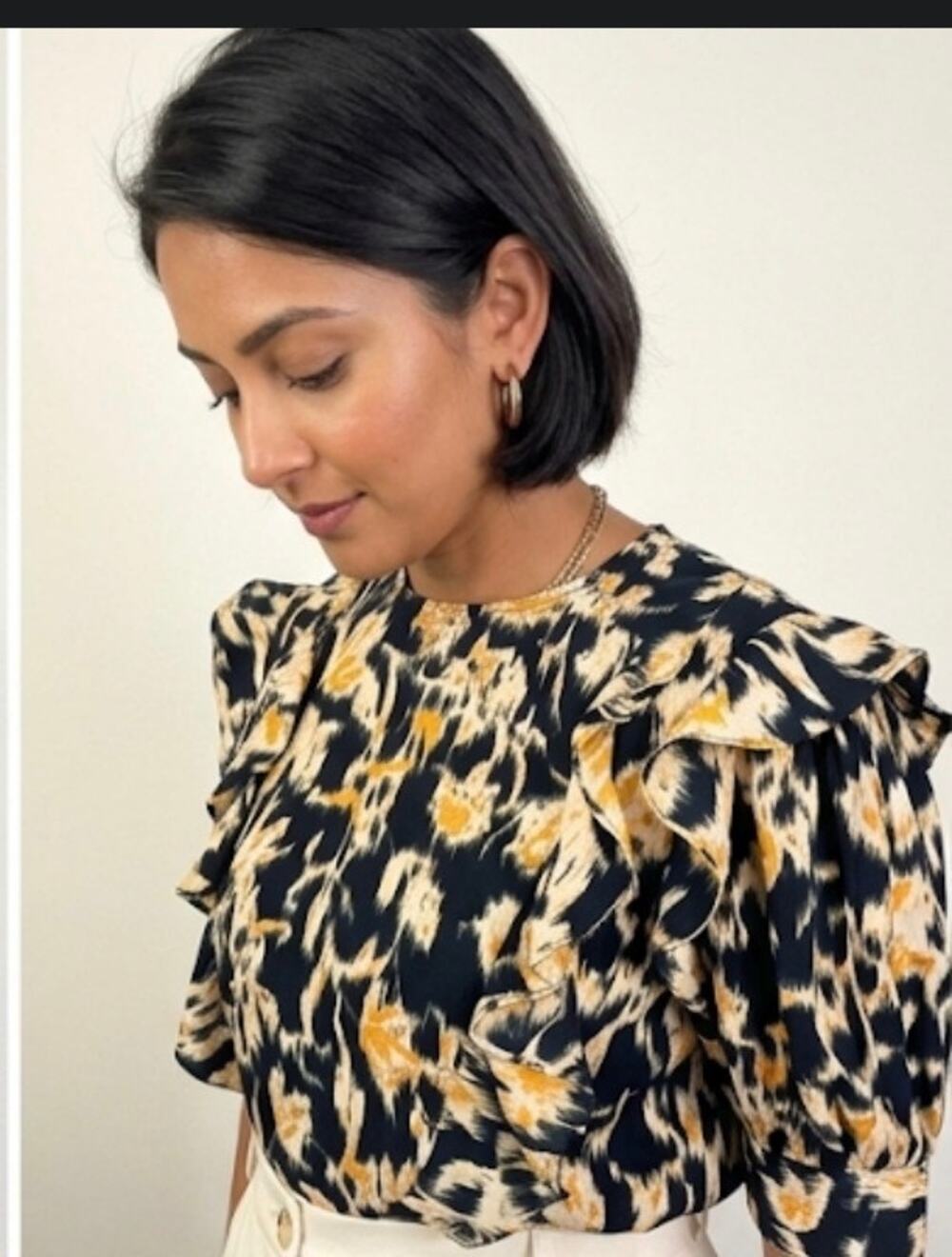 Ulla Johnson Carmen Short Sleeve Blouse in Tourmaline 4